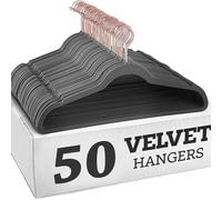 Velvet Hangers,wrinkle Resistant,ultra Thin Non Slip, Hook Hold Upto 11 Lbs/17.5 * 9 * 0.2 in (Grey Rose Gold Hk,20 Pack)