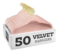 Velvet Hangers,wrinkle Resistant,ultra Thin Non Slip, Hook Hold Upto 11 Lbs/17.5 * 9 * 0.2 in (Pink Gold Hook,10 Pack)