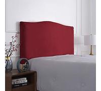 Velvet Headboard Cover - Luxury Bed Headboard Protector for Single Double King Size Beds - Red Wine Color - Stylish Headboard Slipcover for Home Décor