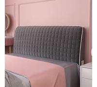 Velvet Headboards Covers Slipcover for Single/King/Double Backrest Cover Bed Head Cover Slip Protector Cover Washable Thicken Elastic All-Inclusive Bedside Decoration Protection Dust Cover ( Color : #