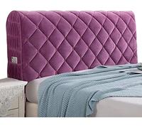 Velvet Headboards Covers Slipcover for Single/King/Double Backrest Cover Bed Head Cover Slip Protector Cover Washable Thicken Elastic All-Inclusive Bedside Decoration Protection Dust Cover ( Color : #