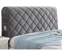 Velvet Headboards Covers Slipcover for Single/King/Double Backrest Cover Bed Head Cover Slip Protector Cover Washable Thicken Elastic All-Inclusive Bedside Decoration Protection Dust Cover ( Color : #