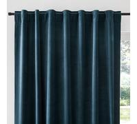 Velvet Hidden Tab Curtain Ink Blue