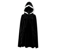 Velvet Hooded Cape Winter Cloak Medieval Stage Halloween Costume