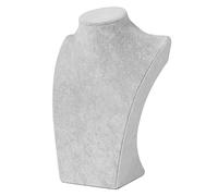 Velvet Jewelry Display Bust, Necklace Display Stand Manequin Bust Stand Pendant Chain Holder Storage Display Show Boutique Stand Mannequin Bust (Grey 34cm)