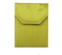 Velvet Jewelry Travel Pouch,Anti-Tangle Necklace Organizer Bag With Multi-Functional Storage,for for Necklace, Earring, Bracelets(Glass Yellow)