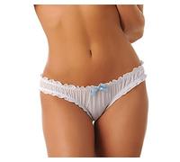 Velvet Kitten Ruched Rene Ruffle Panty #3111 - White -