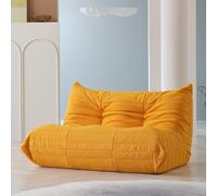 Velvet Lazy Floor Sofa Bean Bag Couch Lounge Accent Chair for Living Room Bedroom Salon or Office 2 Seater Cozy Fireside Chair in Teddy Velvet Fabric (Single Size Color: D)