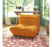 Velvet Lazy Floor Sofa Bean Bag Couch Lounge Accent Chair for Living Room Bedroom Salon or Office 2 Seater Cozy Fireside Chair in Teddy Velvet Fabric (Single Size Color: D)