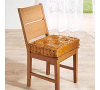 Velvet Leaf Pattern Chair Booster Cushion 10cm Thick Extra Comfy & Supportive | Great For The Elderly, Post-Operative and Pregnancy | Square 45x45cm