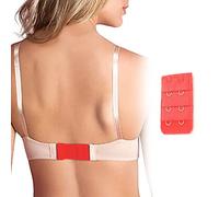 Velvet London Bra Extender 2 Hooks Soft and Comfortable Bra Maternity Underwear Bra Extensions Bra Strap Extenders (Red)