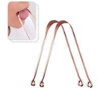 Pack of 2 Copper Tongue Scraper Dental Care Hygiene Oral Ayurvedic Mouth Tongue Cleaner Fresh Breath Restored U Shape Velvet London