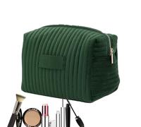 Velvet Makeup Bag - Soft Al Cosmetic Organizer, Large Capacity Case, Zipper Beauty Case, Portable Travel Toiletry Holder for Daily Use Bor, green, Please refer to the description, Please refer to