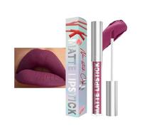 Velvet Matte Dark Purple Liquid Lipstick, Berry Purple Full-Coverage Lip Gloss, High Impact Long Lasting Lip Stain Nonstick Cup Waterproof Matt Lipstick for Women