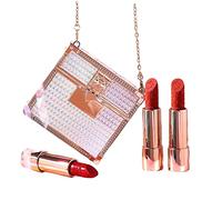 Velvet Matte Lipstick Set With Chain Pouch Leather Bag | Matte Lipstick Set With Chain Bag | Lipstick Set, 4 Colors Makeup Set Lip Stick, Waterproof Non-Stick Cup Long Lasting Lipstick