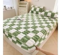 Velvet Mattress Cover, Fitted Sheet Queen Size, Luxury Milk Velvet Bedding, Thick Soft Bedding Sheets