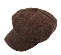 Velvet Newsboy Hat Vintage Rustic Visor Beret Cap for Women Octagonal Gatsby Ivy Baker Boy Hats Cabbie Fiddler