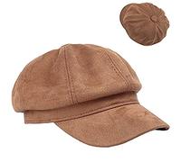 Velvet Newsboy Hat Vintage Rustic Visor Beret Cap for Women Octagonal Gatsby Ivy Baker Boy Hats Cabbie Fiddler
