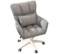 Velvet Office Chair with Mid Back Support Adjustable Height Lumbar Cushion Armrests Swivel & Rolling Wheels Perfect for Home Bedroom & Small Spaces (Color: g)