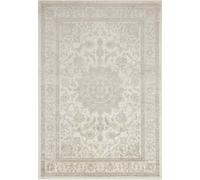 THE RUGS Velvet Orient Tabris Rug - Thin Oriental Medallion Soft Viscose Cotton in Cream | Size: 160 cm x 230 cm THE RUGS Cream 160 cm x 230 cm