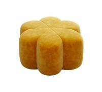 Velvet Ottoman Pouf Stool - Comfortable Upholstered Seat for Living Room, Entryway, and Sofa Foot Rest