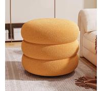 Velvet Ottoman Stool - Stylish Upholstered Footrest, Versatile Pouf & Vanity Chair for Living Room, Bedroom, Entryway - Chic Home Decor Accent for Comfort and Functionality