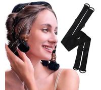 Velvet Overnight Curls Heatless,No Heat Hair Curler for Overnight Beach Waves, Heatless Curling Rods to Sleep In,Heatless Hair Curler with Clips for Long Short Hair(Black)