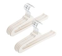 Velvet Pants Hangers - 12 Pack Non Slip Open Ended Hanger with 360 Swivel Hook - Closet Space Saving Hanger for Heavy Pants, Jeans, Trousers, Scarf (White,12 Pcs)