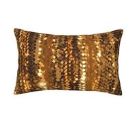 Velvet Pillowcases 20"x30" Ultra Soft Breathable Pillow Cases, Luxury Fuzzy Throw Pillow Covers with Zipper, Gold Sequin Sparkle Pillow Shams Decorative Cushion Cases for Couch