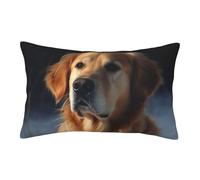 Velvet Pillowcases 20"x30" Ultra Soft Breathable Pillow Cases, Luxury Fuzzy Throw Pillow Covers with Zipper, golden retriever Pillow Shams Decorative Cushion Cases for Couch