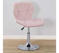 (Velvet Pink) Charles Jacobs Small Swivel Chair | Home Office Furniture