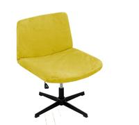 Velvet Plush Armless Chair Covers Criss Cross Wide Seat Computer Task Chair Slipcovers Modern Mid Back Accent Chair Cover Stretch Swivel Vanity Chair Protectors(Grass green)