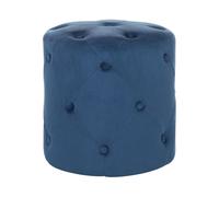 Beliani Pouffe COROLLA Velvet Dark Blue, Blue