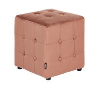 Velvet Pouffe Peach Pink WISCONSIN