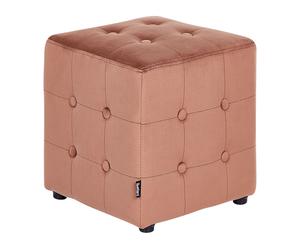 Velvet Pouffe Peach Pink WISCONSIN
