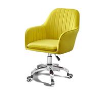 Velvet Purple Desk Chair - Adjustable Height Swivel Task Chair with Arms and Upholstered Seat for Home Office and Study Room