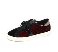 Velvet Red Shoe Model Newman - female - D.A.T.E. - Sneakers - Red - 4 UK - Shoes 4 UK