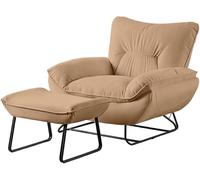 Velvet Relax Chair, 200kg Capacity, Carbon Frame, Dot Pattern Design, Stylish Lounge Seat for Living Room, Bedroom & Office - Comfortable, & Modern