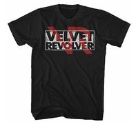 Velvet Revolver Logo Overlay Black Adult T-Shirt BlackL