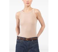 Velvet ribbed round-neck tank top - Neutrals XS-L