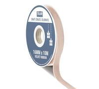 Velvet Ribbon 16mm x 10 Metres - Taupe