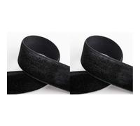 Velvet Ribbon 25mm x 10M - Black (Pack of 2)