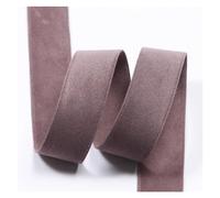 Velvet Ribbon 5 Yards/Roll 25 38mm Solid Color Double Face Suede Blank Pressing Velvet Ribbon for DIY Bows for Crafts Clothing Accessories(05 Purple Gray,38mm)