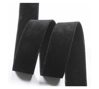 Velvet Ribbon 5 Yards/Roll 25 38mm Solid Color Double Face Suede Blank Pressing Velvet Ribbon for DIY Bows for Crafts Clothing Accessories(11 Black,38mm)