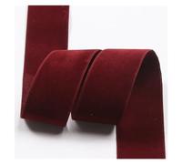 Velvet Ribbon 5 Yards/Roll 25 38mm Solid Color Double Face Suede Blank Pressing Velvet Ribbon for DIY Bows for Crafts Clothing Accessories(13 Red Wine,25mm)
