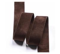 Velvet Ribbon 5 Yards/Roll 25 38mm Solid Color Double Face Suede Blank Pressing Velvet Ribbon for DIY Bows for Crafts Clothing Accessories(04 Coffee,25mm)
