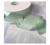 Velvet Ribbon 5Yards 3.8CM Matte Finish Satin DIY Bows Material Bouquet Flowers Cake Box Wrap Clothing Wedding Party Decoration(Light Green 70pcs,3.8CM)