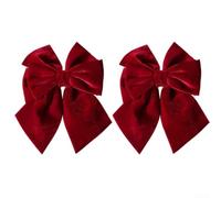Velvet Ribbon Bows Red 30cm Large Tree Velvet Ribbon Bows Red(25 * 30cm) | Rich red velvet texture, light-absorbing finish, deep saturated tones, festive booster