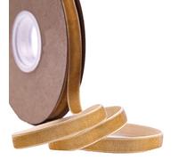 Velvet Ribbon for Crafts, 20 Yard, 3/8, 5/8, 1 Inch Widths, Multicolour (Light Brown, 25mm)