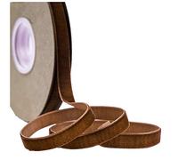 Velvet Ribbon for Crafts, 20 Yard, 3/8, 5/8, 1 Inch Widths, Multicolour (Red Brown, 25mm)